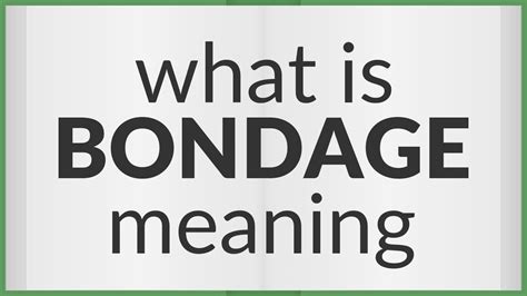 bondage meaning in english